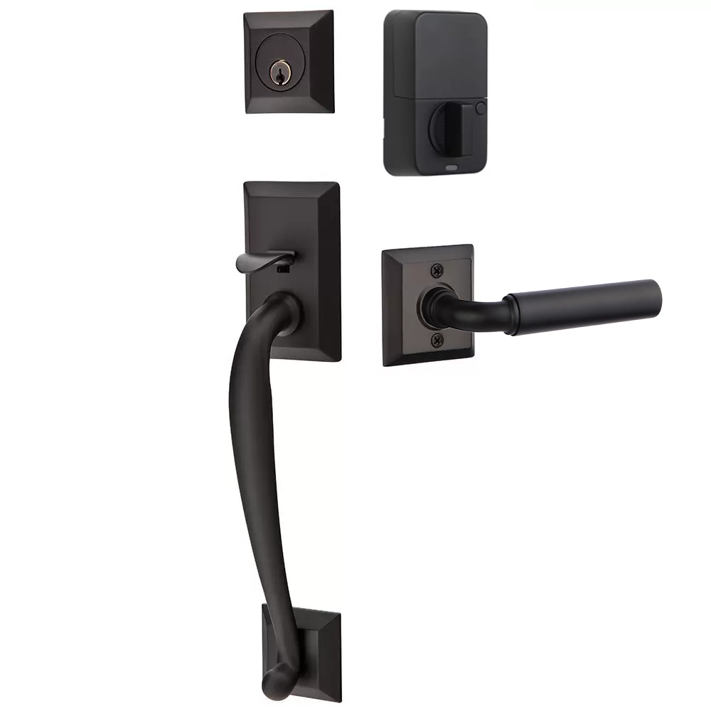 Emtek Franklin Tubular Entryset Sectional with Manning Lever