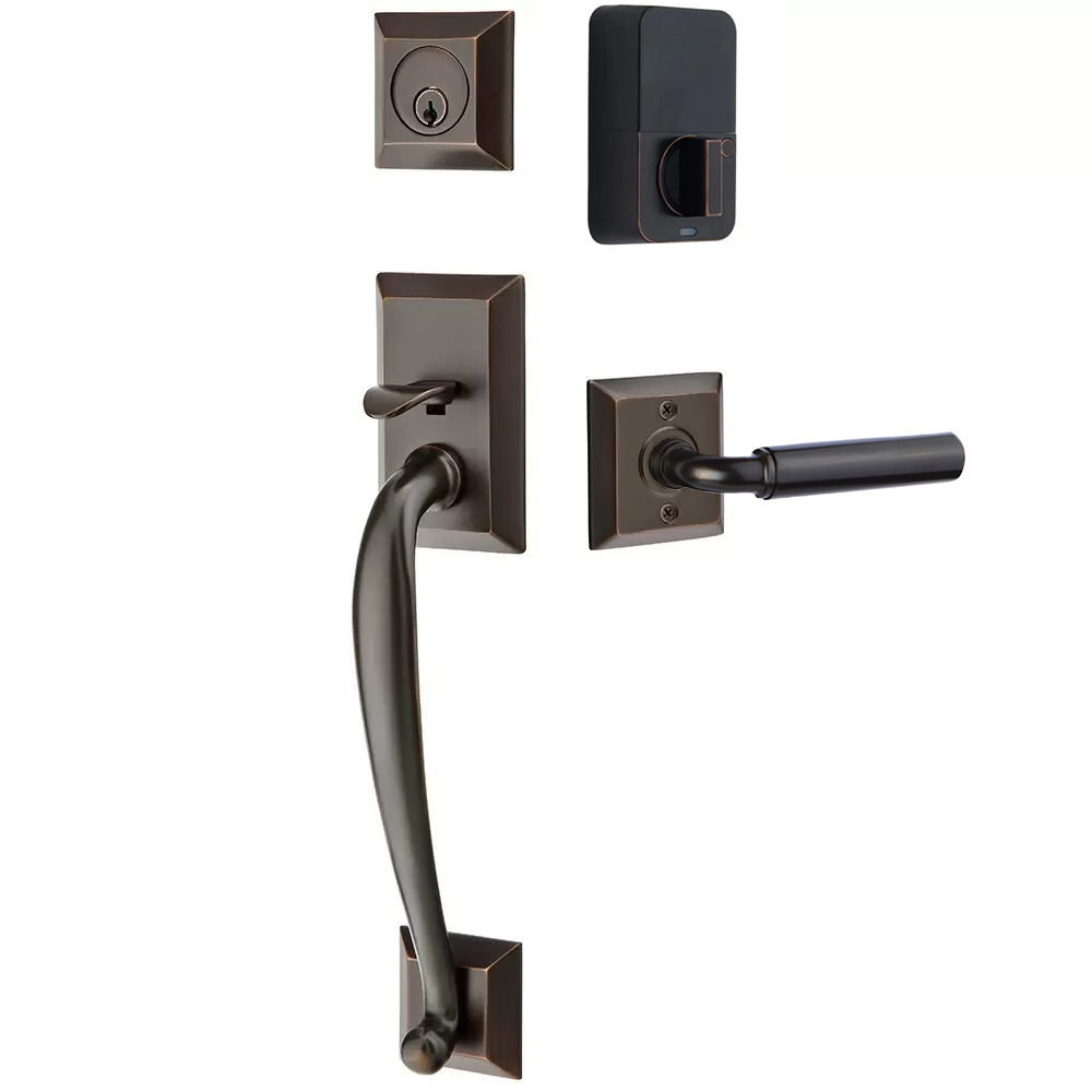 Emtek Franklin Tubular Entryset Sectional with Manning Lever