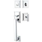 Emtek Hamden Tubular Entryset Sectional with Ace Knurled Knob