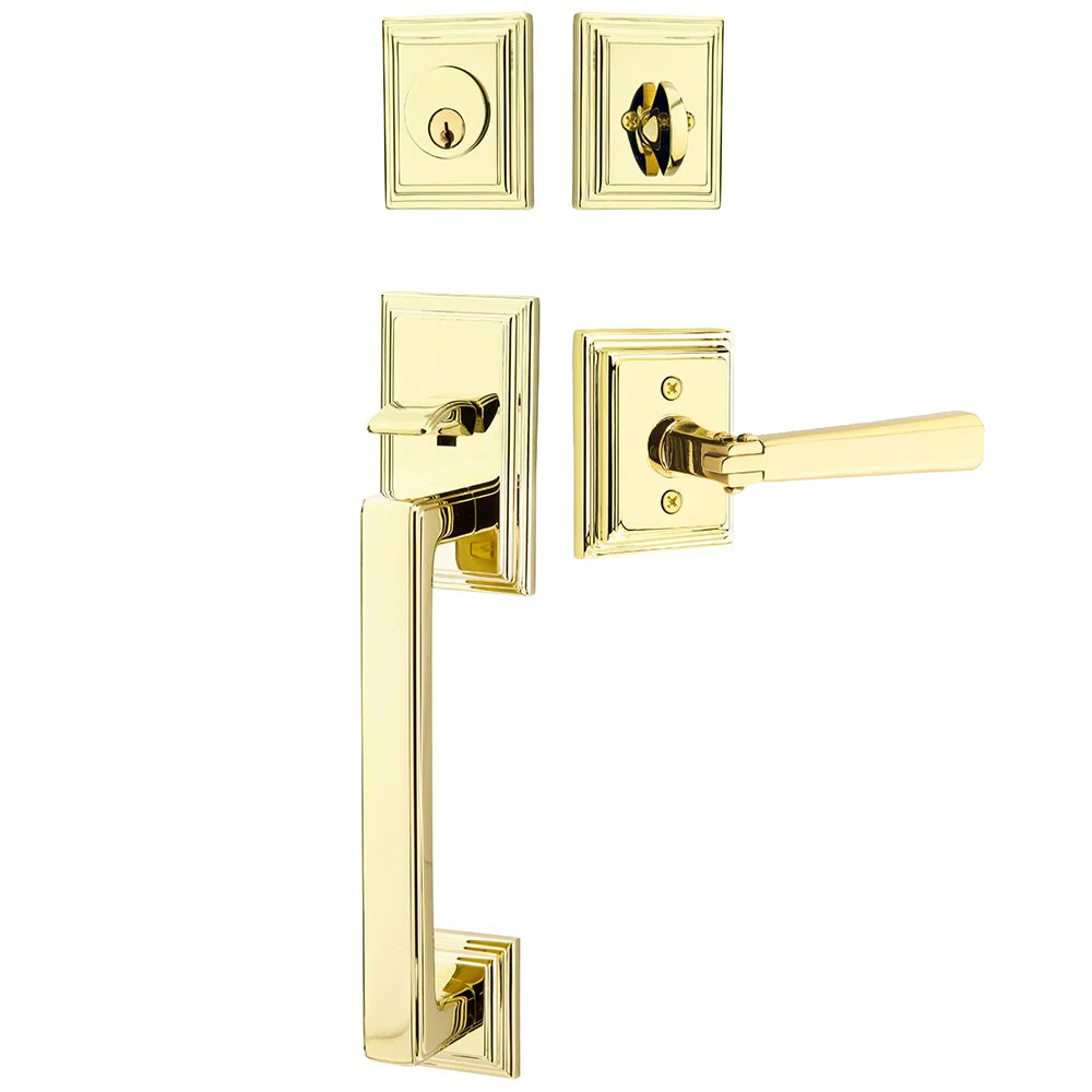 Emtek Hamden Tubular Entryset Sectional with Arts & Crafts Lever