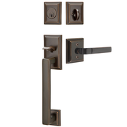 Emtek Hamden Tubular Entryset Sectional with Aston Lever