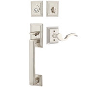 Emtek Hamden Tubular Entryset Sectional with Cortina Lever