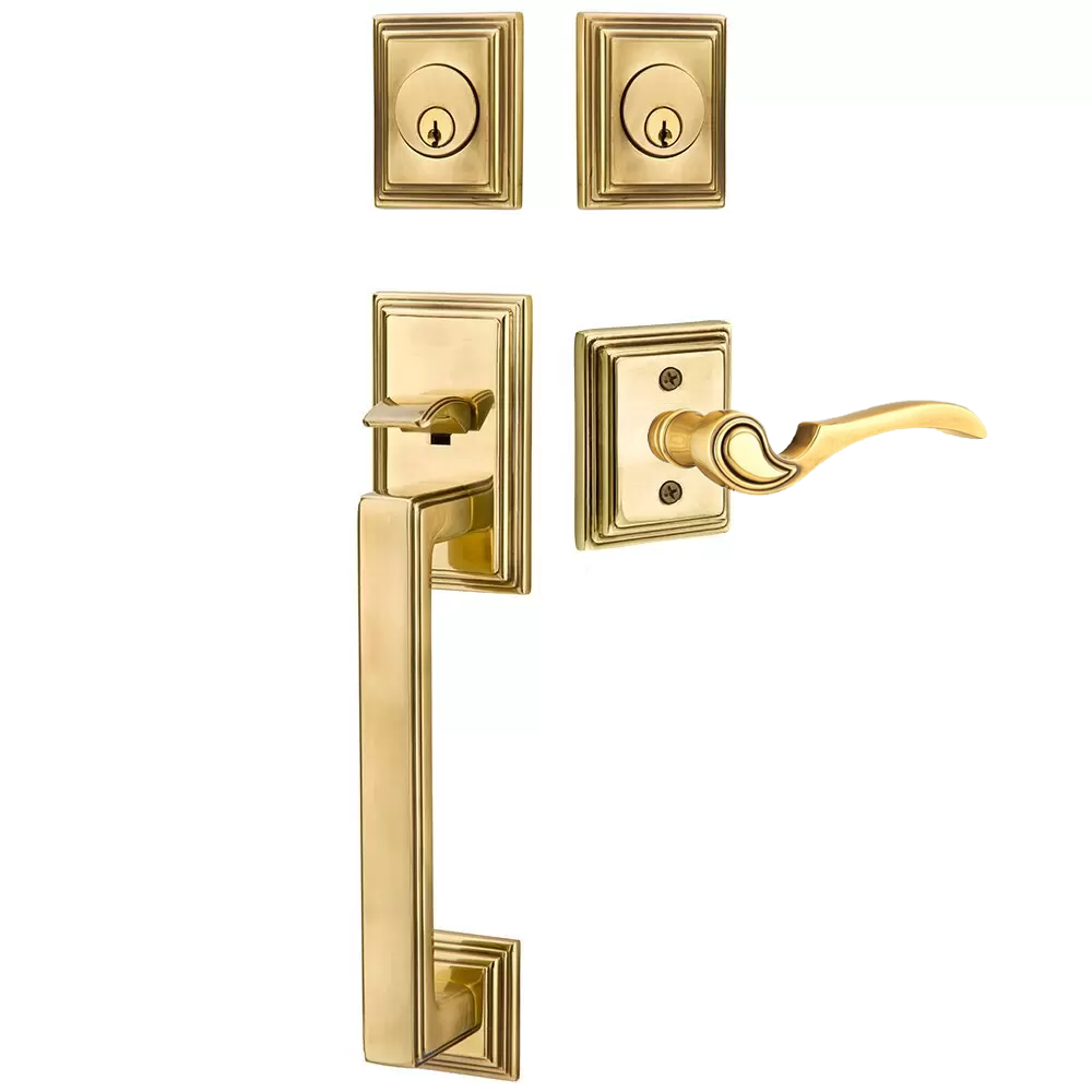 Emtek Hamden Tubular Entryset Sectional with Coventry Lever