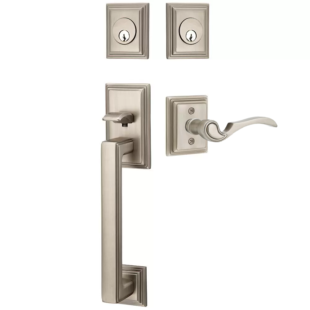 Emtek Hamden Tubular Entryset Sectional with Coventry Lever