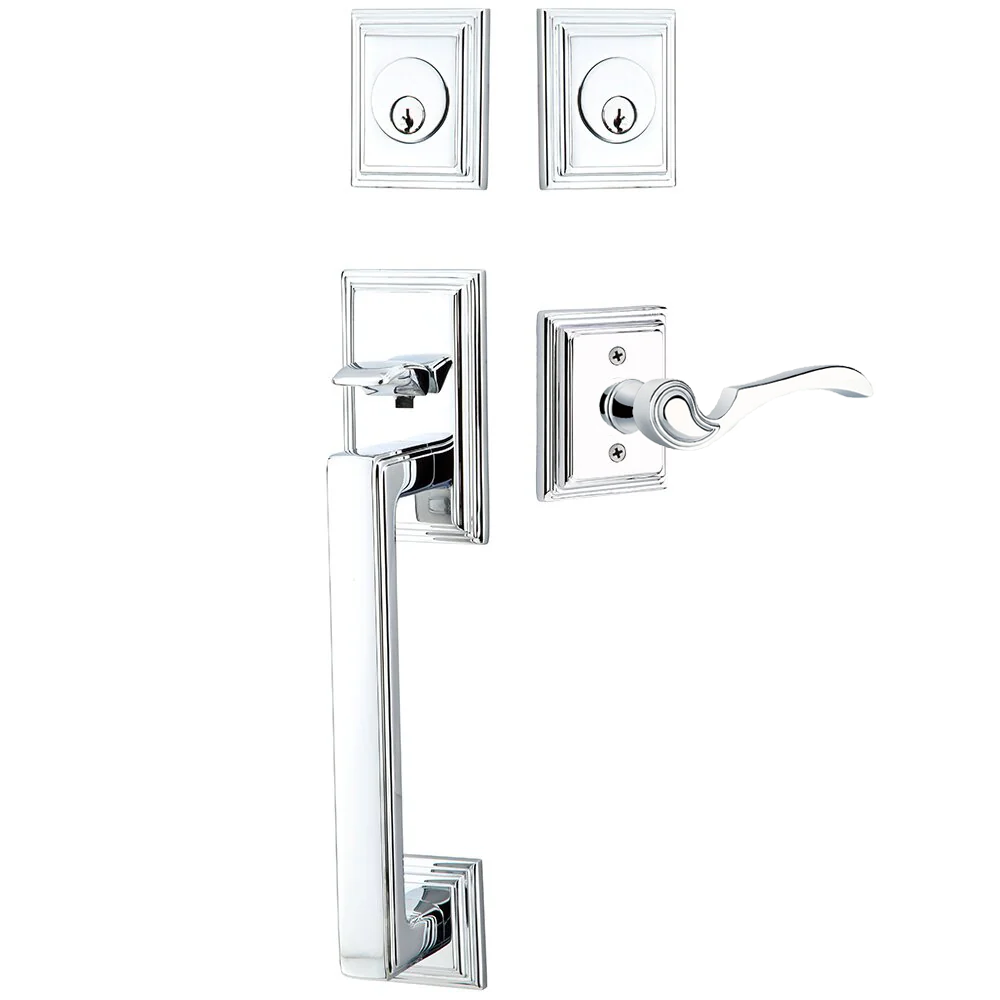 Emtek Hamden Tubular Entryset Sectional with Coventry Lever