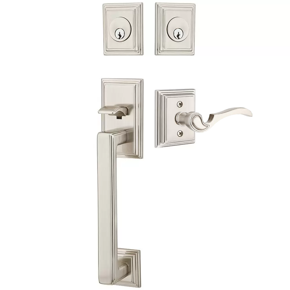 Emtek Hamden Tubular Entryset Sectional with Coventry Lever