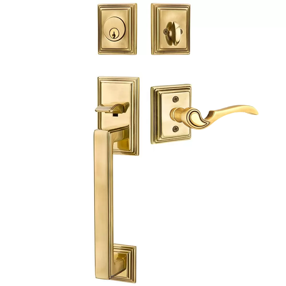 Emtek Hamden Tubular Entryset Sectional with Coventry Lever