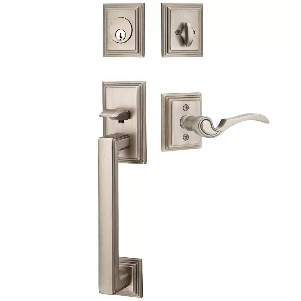 Emtek Hamden Tubular Entryset Sectional with Coventry Lever