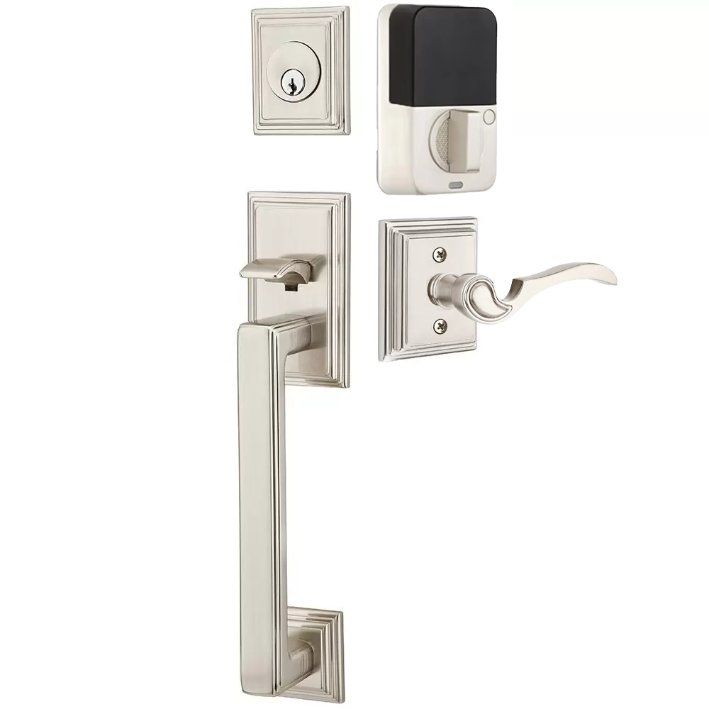 Emtek Hamden Tubular Entryset Sectional with Coventry Lever