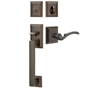 Emtek Hamden Tubular Entryset Sectional with Coventry Lever