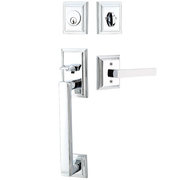 Emtek Hamden Tubular Entryset Sectional with Dumont Lever