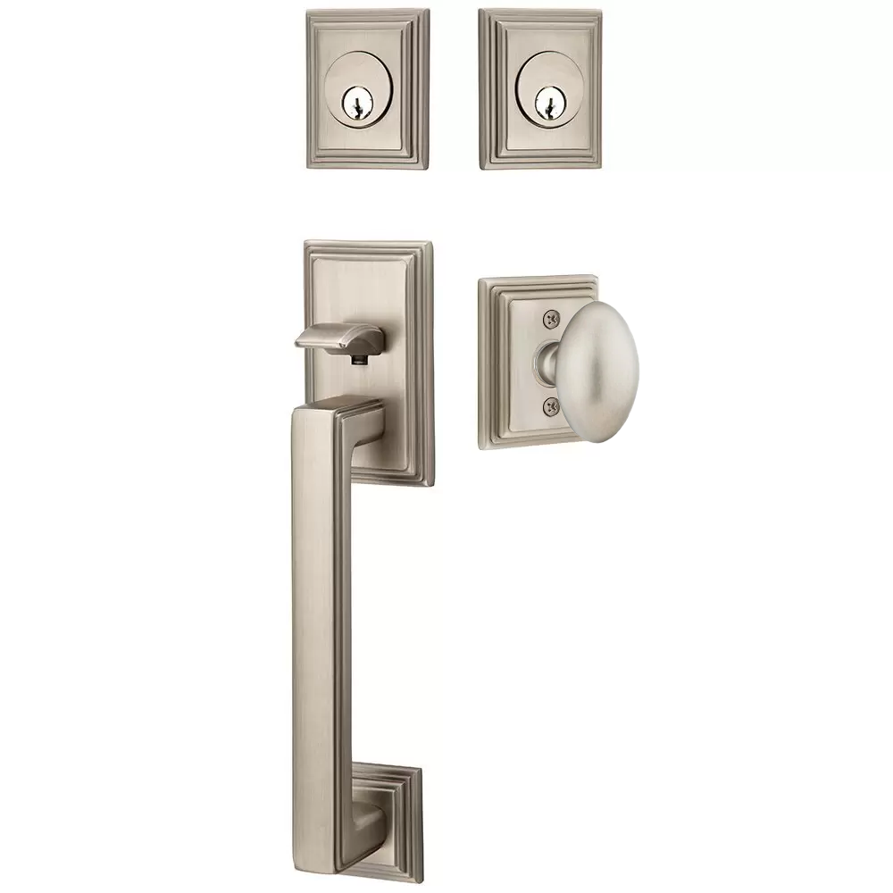 Emtek Hamden Tubular Entryset Sectional with Egg Knob