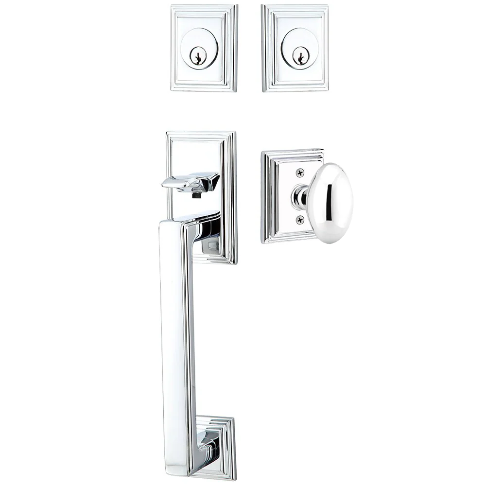 Emtek Hamden Tubular Entryset Sectional with Egg Knob