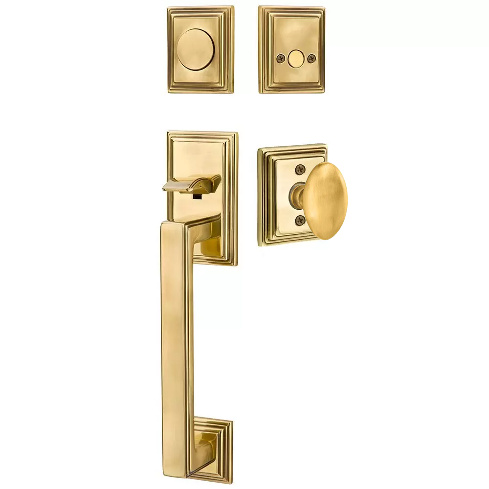 Emtek Hamden Tubular Entryset Sectional with Egg Knob