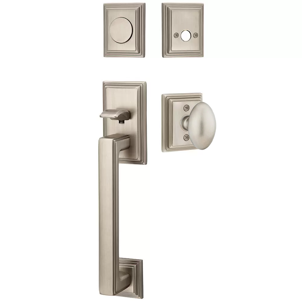 Emtek Hamden Tubular Entryset Sectional with Egg Knob