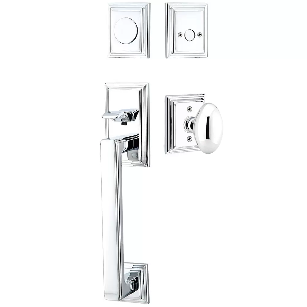 Emtek Hamden Tubular Entryset Sectional with Egg Knob