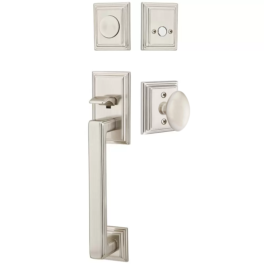 Emtek Hamden Tubular Entryset Sectional with Egg Knob