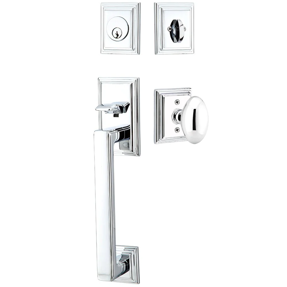 Emtek Hamden Tubular Entryset Sectional with Egg Knob