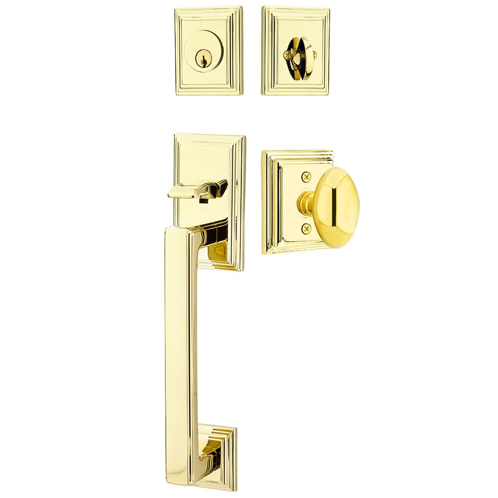 Emtek Hamden Tubular Entryset Sectional with Egg Knob