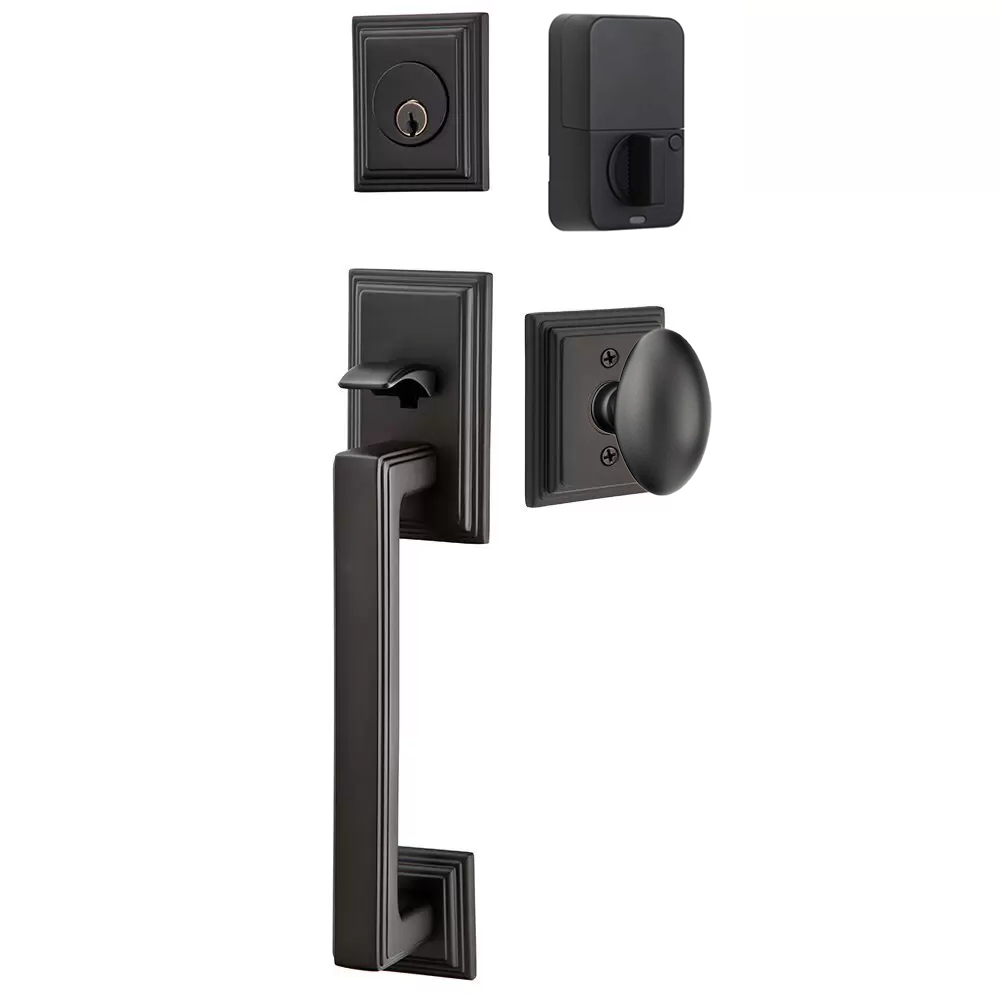 Emtek Hamden Tubular Entryset Sectional with Egg Knob