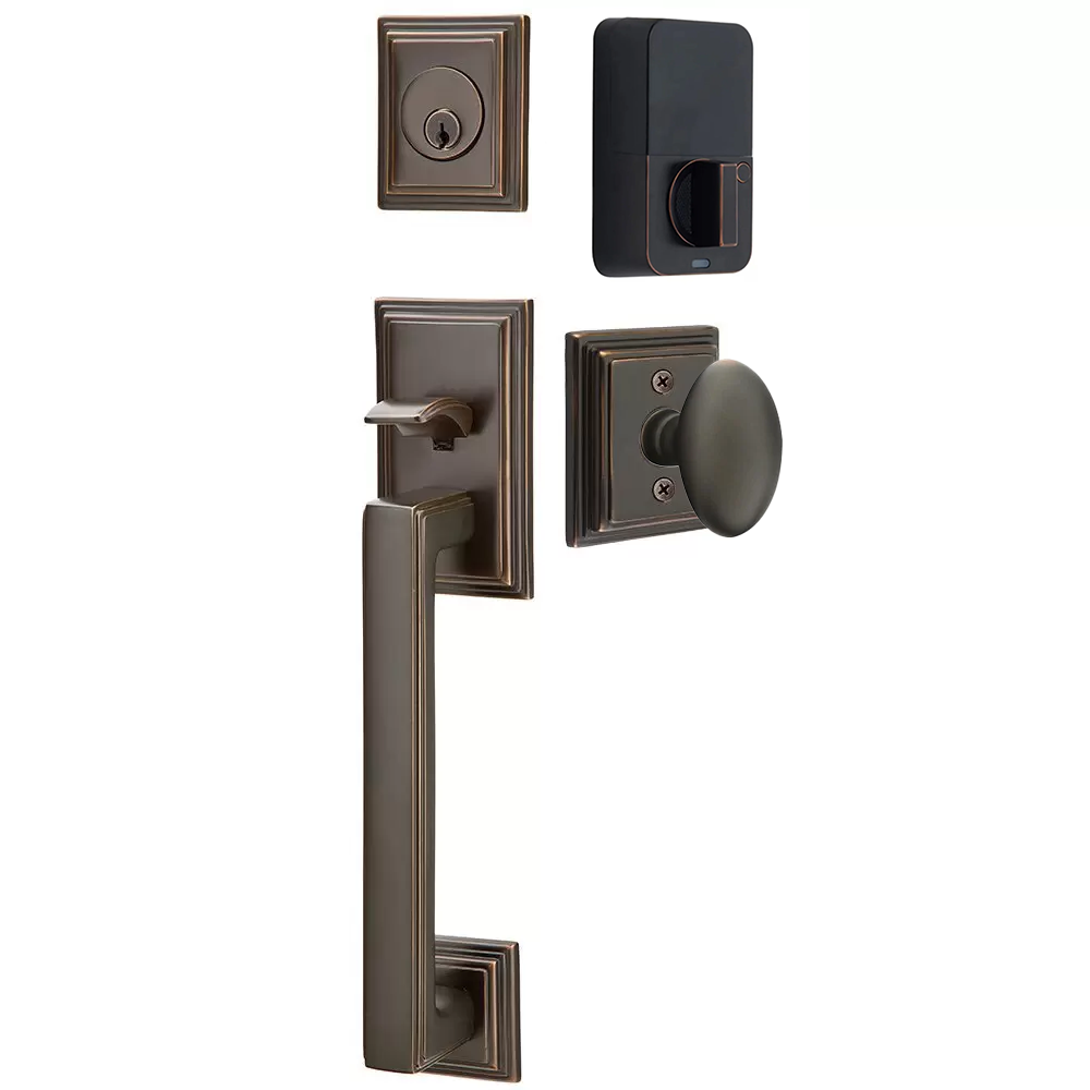 Emtek Hamden Tubular Entryset Sectional with Egg Knob