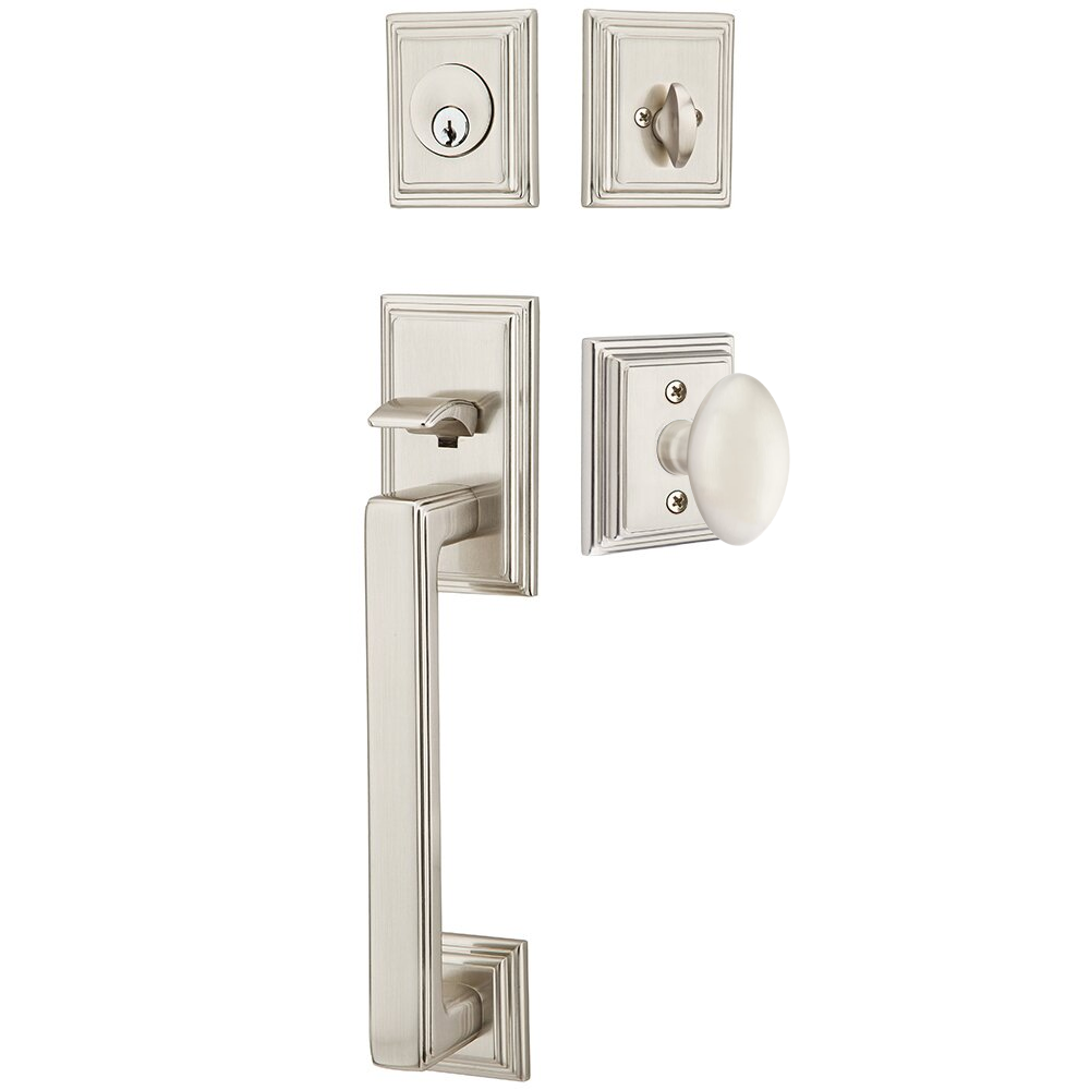 Emtek Hamden Tubular Entryset Sectional with Egg Knob