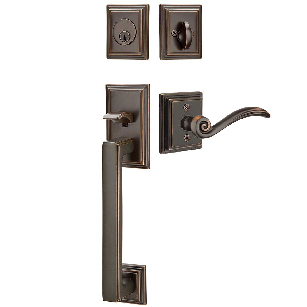 Emtek Hamden Tubular Entryset Sectional with Elan Lever