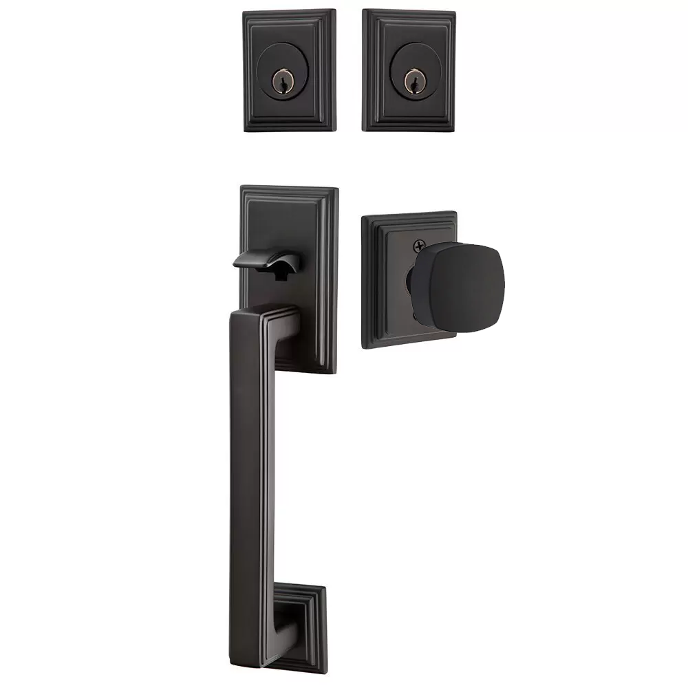 Emtek Hamden Tubular Entryset Sectional with Freestone Knob
