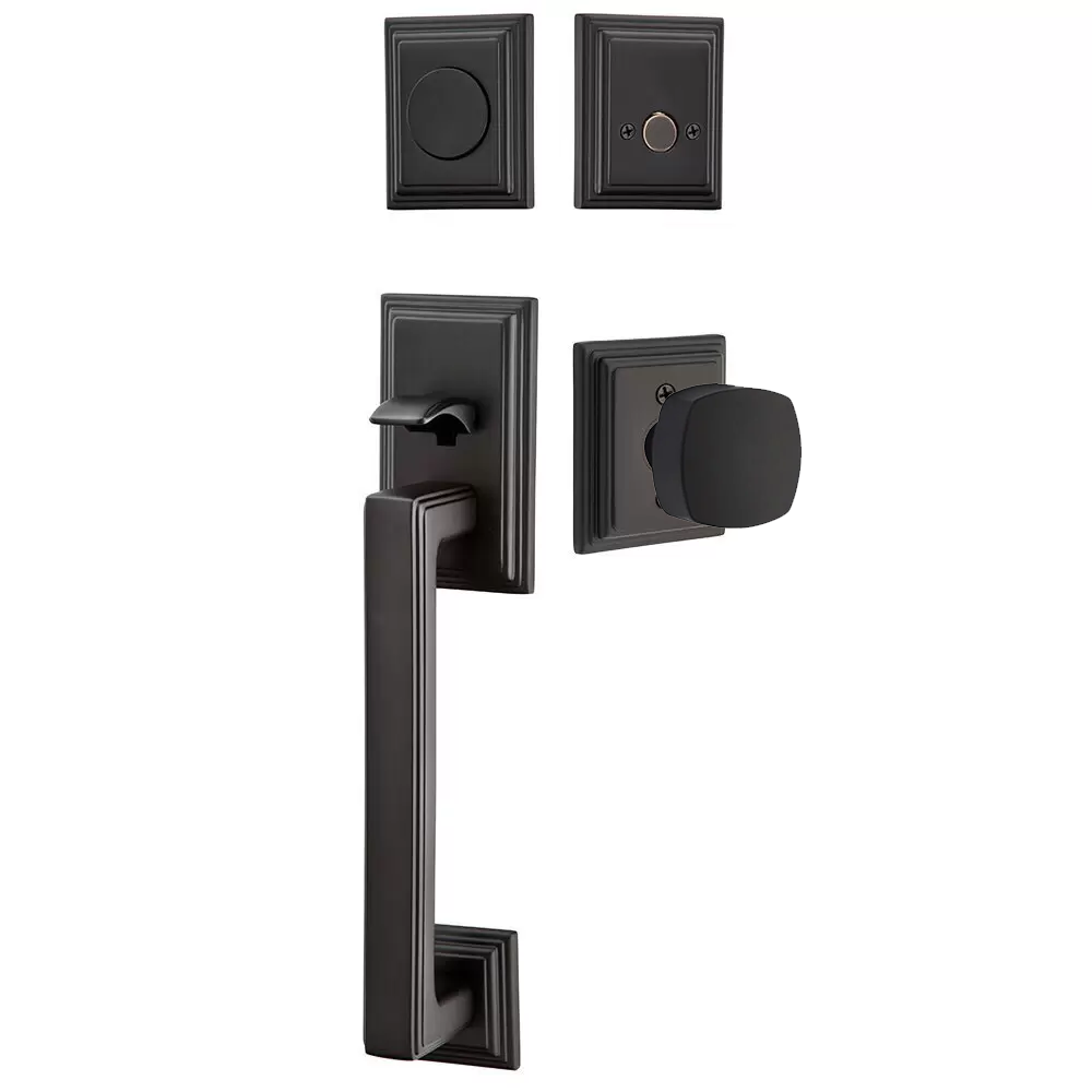 Emtek Hamden Tubular Entryset Sectional with Freestone Knob