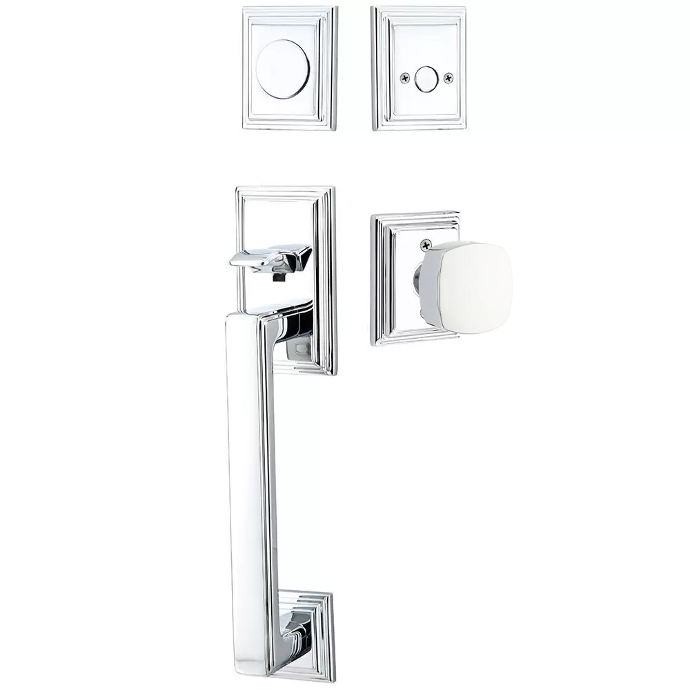 Emtek Hamden Tubular Entryset Sectional with Freestone Knob