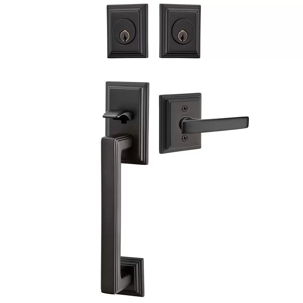 Emtek Hamden Tubular Entryset Sectional with Geneva Lever
