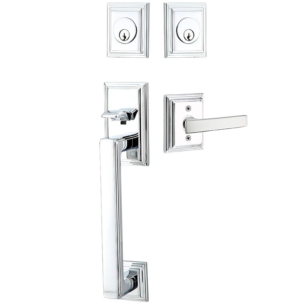 Emtek Hamden Tubular Entryset Sectional with Geneva Lever