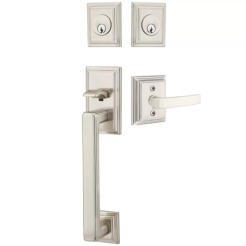 Emtek Hamden Tubular Entryset Sectional with Geneva Lever