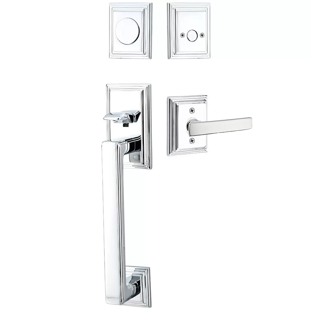 Emtek Hamden Tubular Entryset Sectional with Geneva Lever