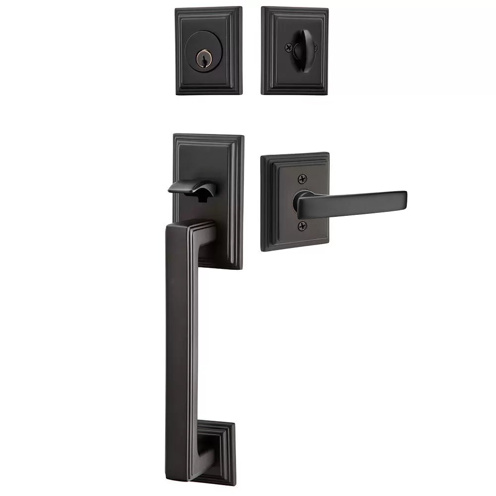 Emtek Hamden Tubular Entryset Sectional with Geneva Lever