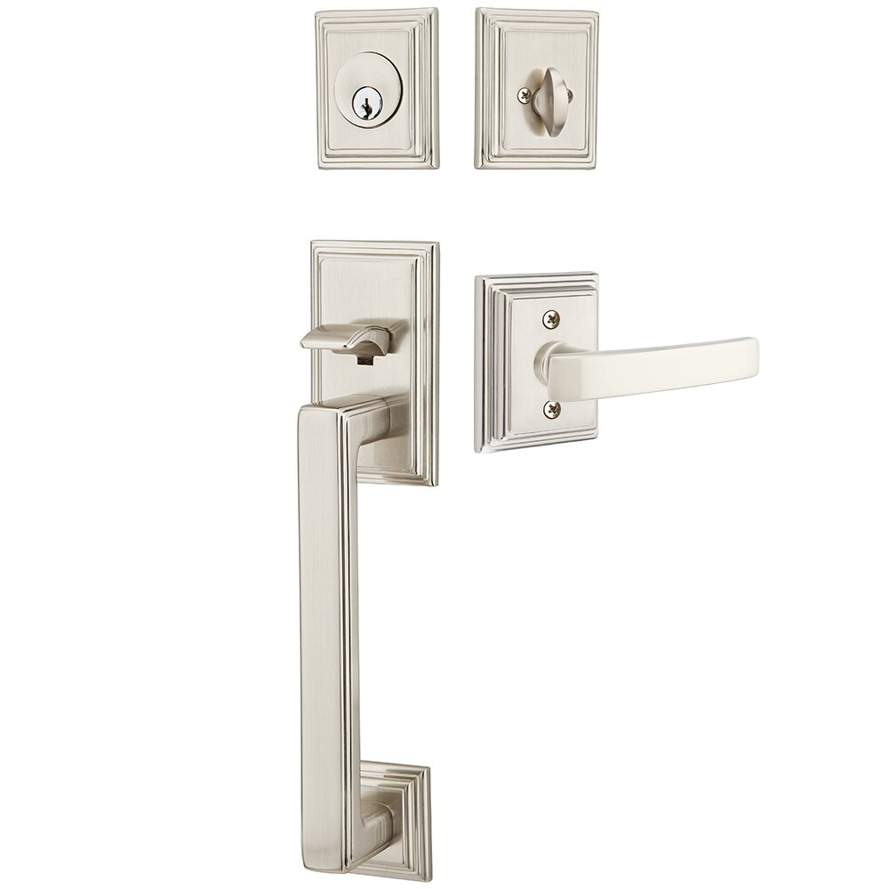 Emtek Hamden Tubular Entryset Sectional with Geneva Lever