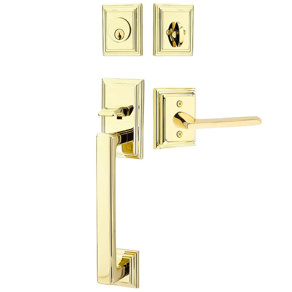 Emtek Hamden Tubular Entryset Sectional with Hercules Lever