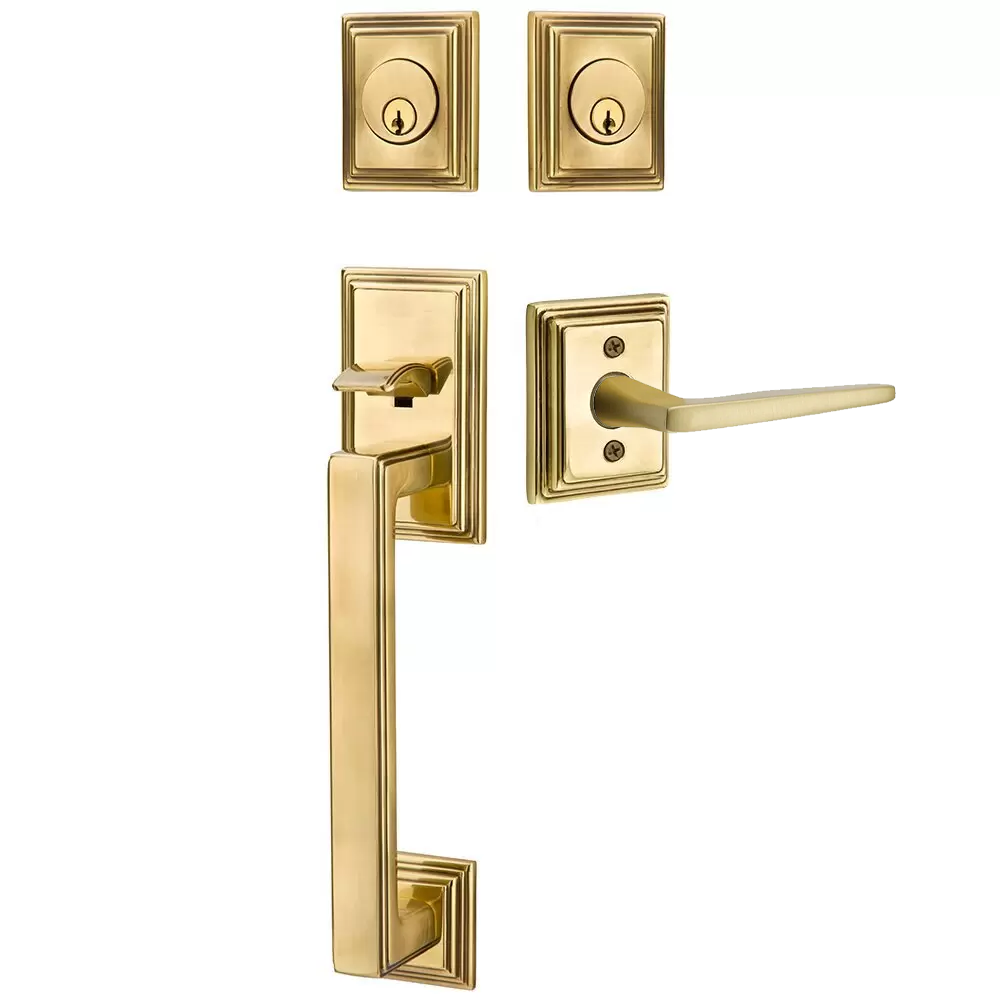 Emtek Hamden Tubular Entryset Sectional with Hermes Lever