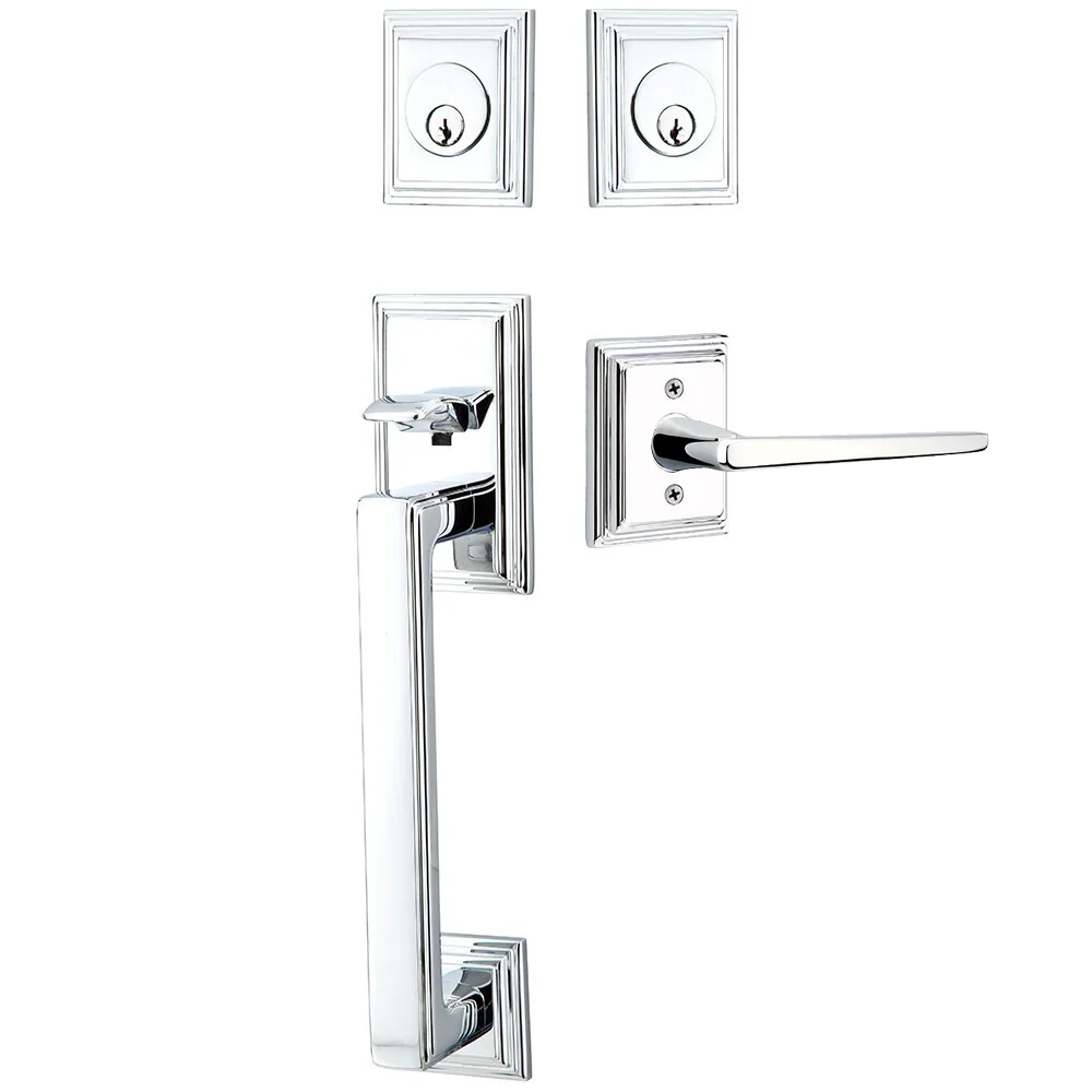 Emtek Hamden Tubular Entryset Sectional with Hermes Lever