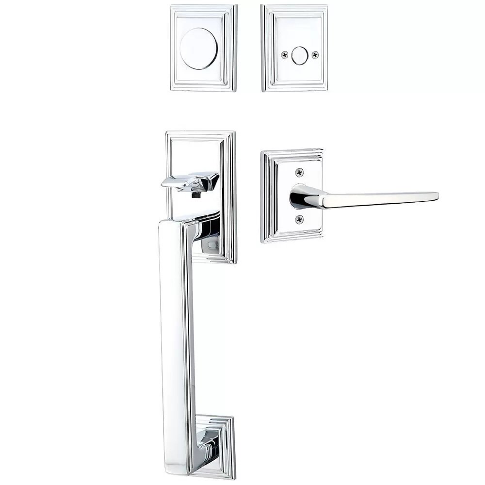 Emtek Hamden Tubular Entryset Sectional with Hermes Lever