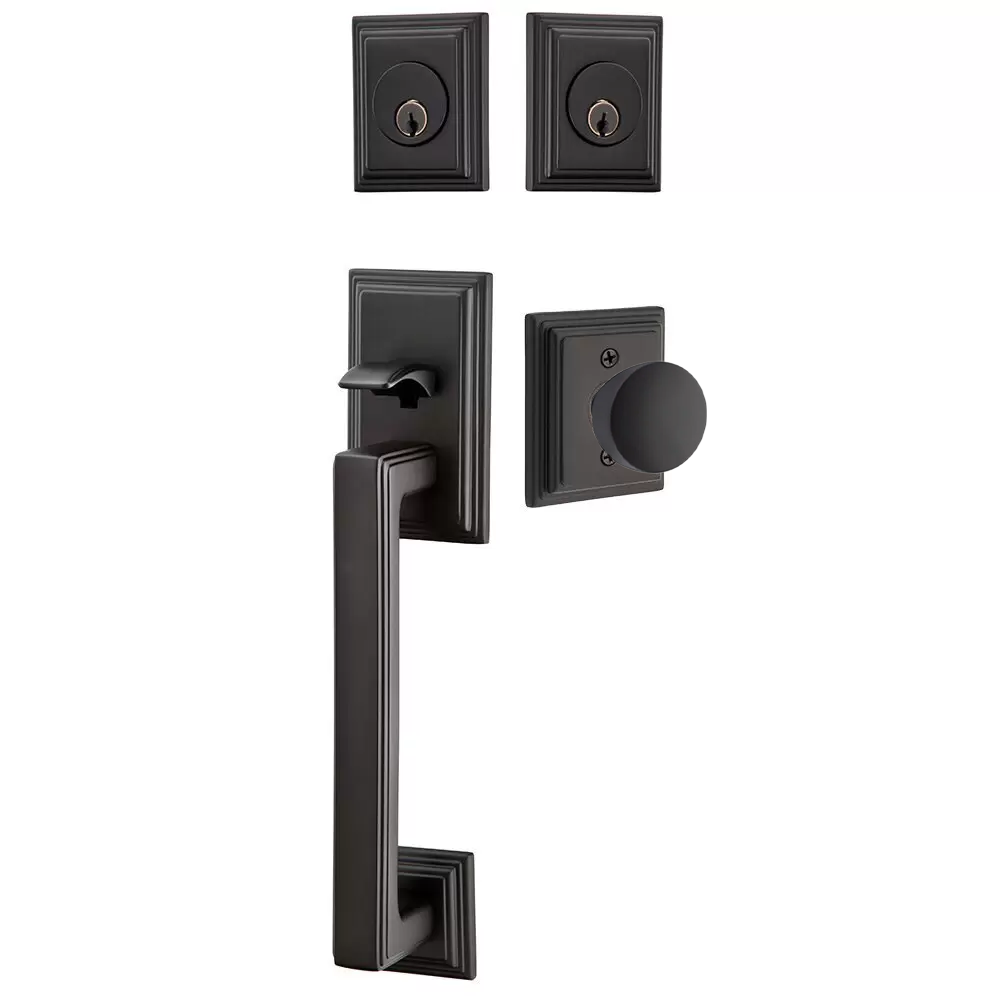 Emtek Hamden Tubular Entryset Sectional with Laurent Knob