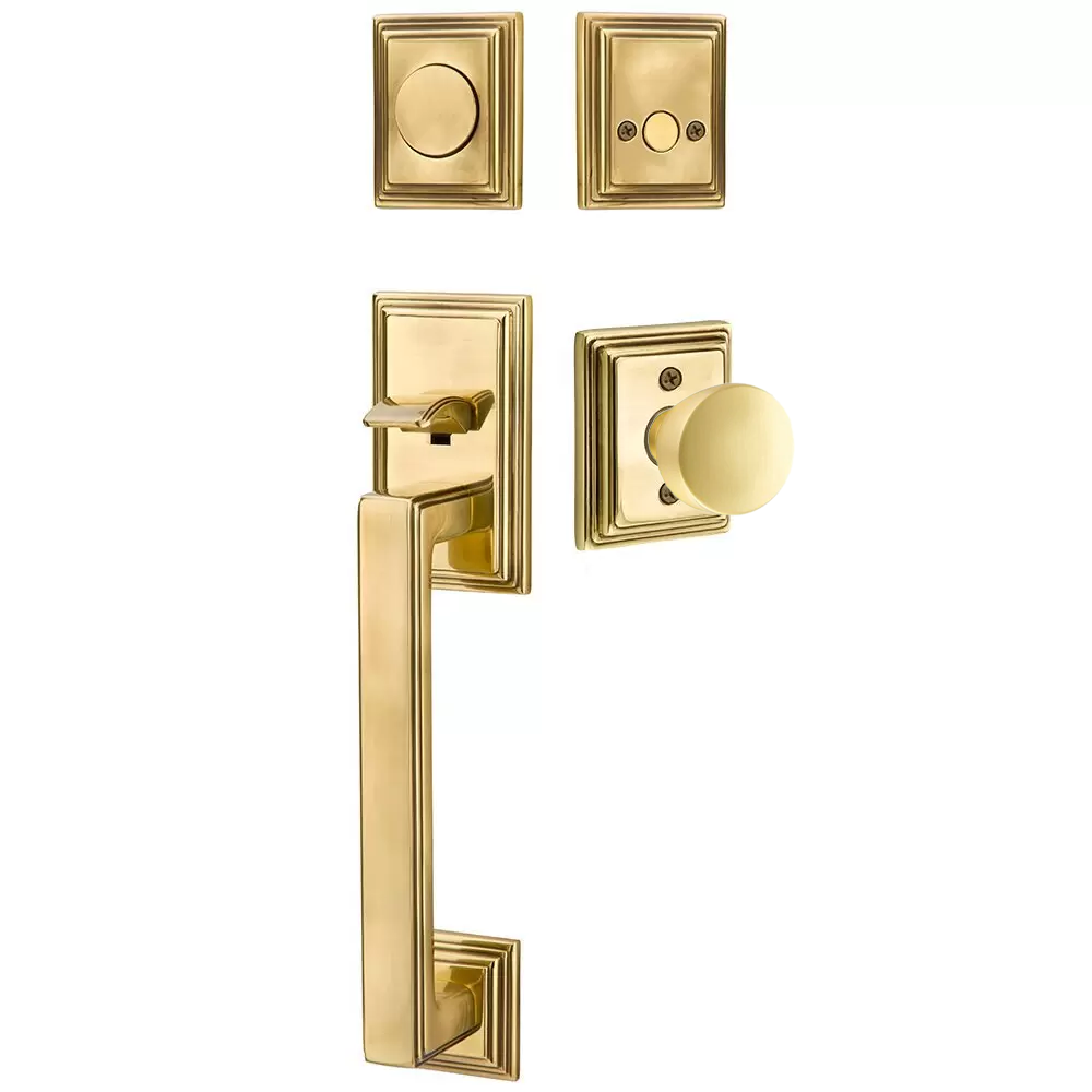 Emtek Hamden Tubular Entryset Sectional with Laurent Knob