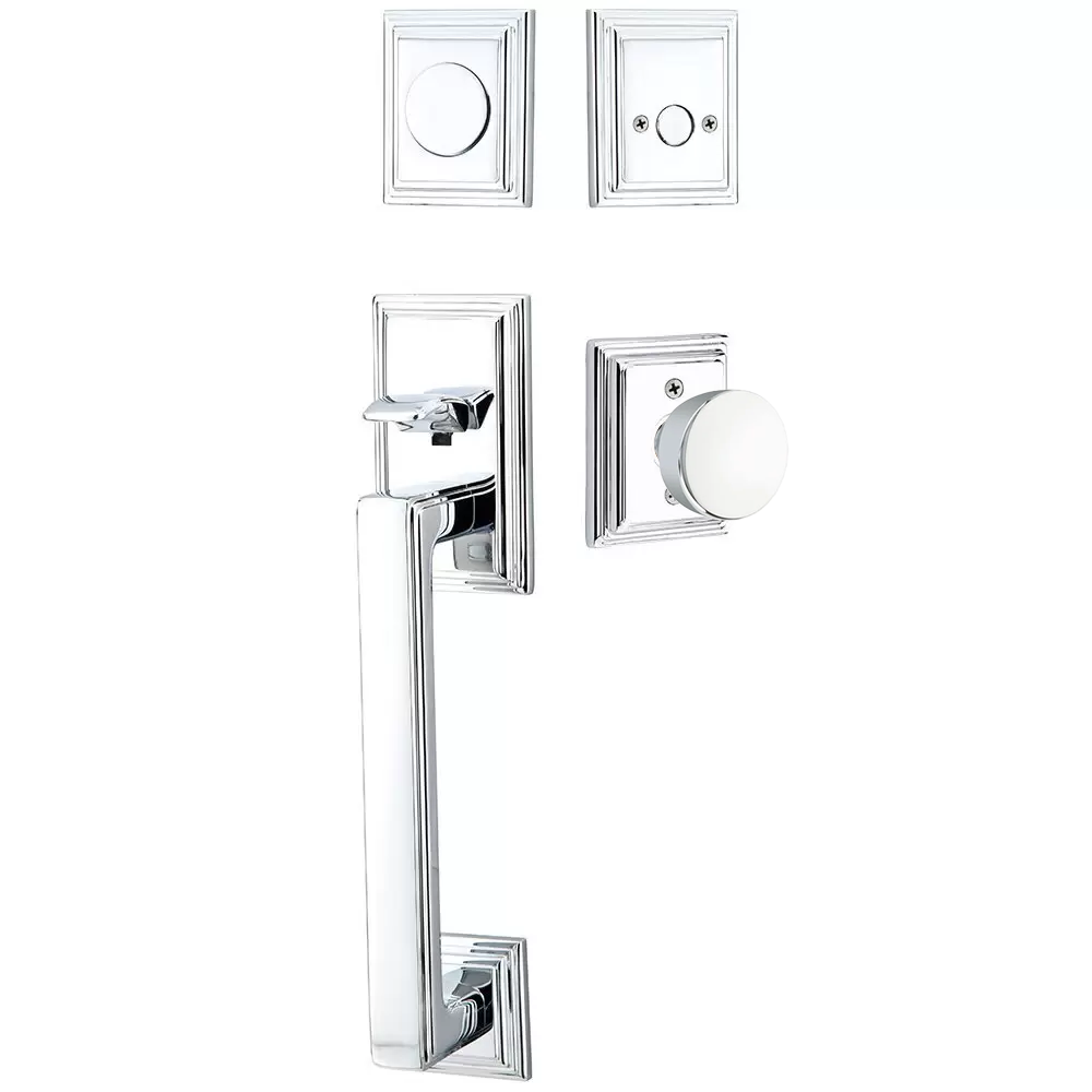 Emtek Hamden Tubular Entryset Sectional with Laurent Knob