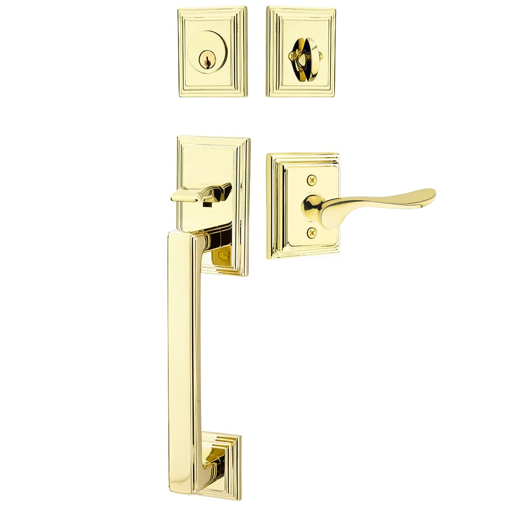 Emtek Hamden Tubular Entryset Sectional with Luzern Lever