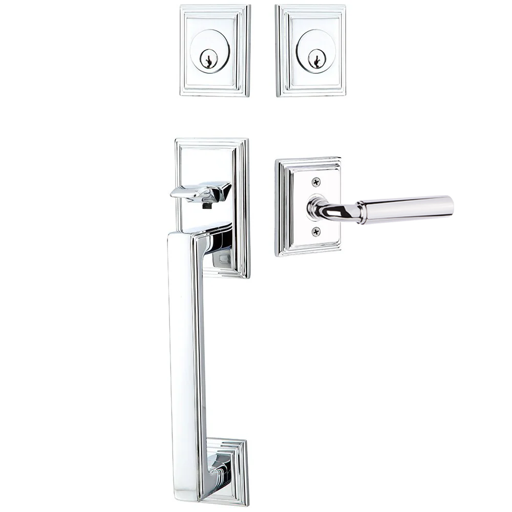 Emtek Hamden Tubular Entryset Sectional with Manning Lever