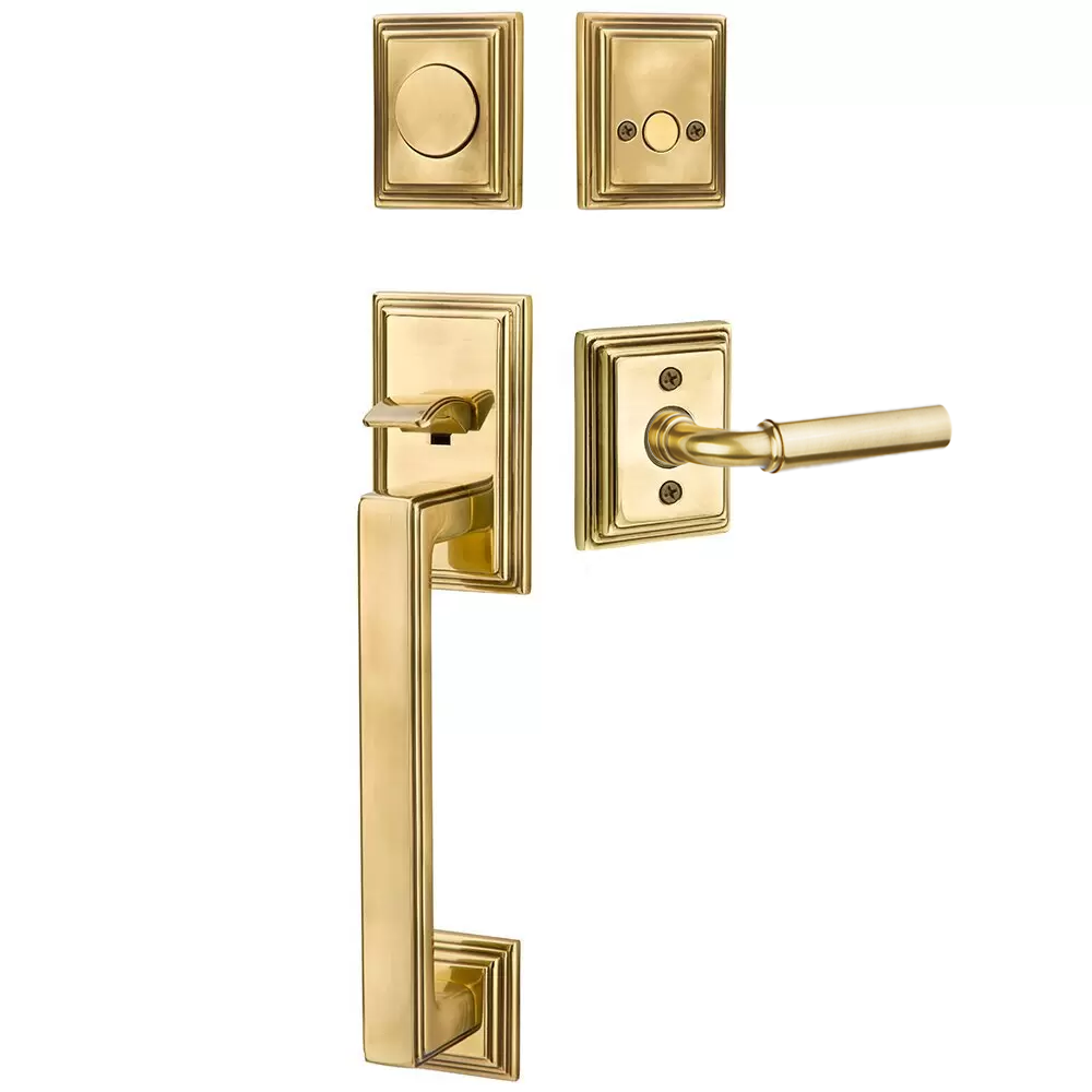 Emtek Hamden Tubular Entryset Sectional with Manning Lever