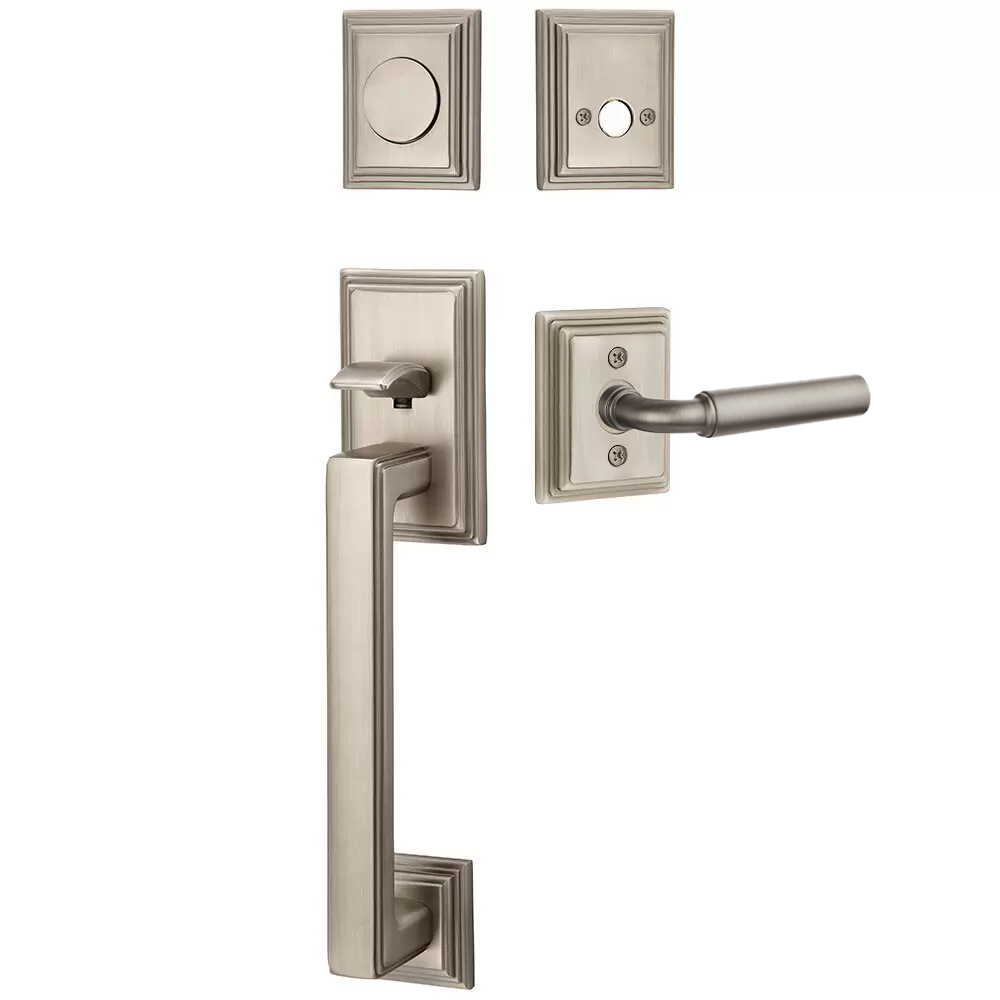 Emtek Hamden Tubular Entryset Sectional with Manning Lever