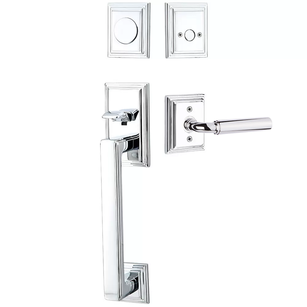 Emtek Hamden Tubular Entryset Sectional with Manning Lever