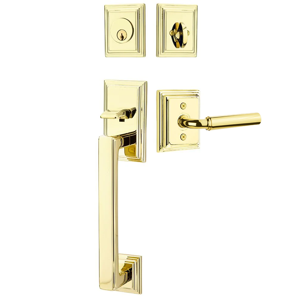 Emtek Hamden Tubular Entryset Sectional with Manning Lever