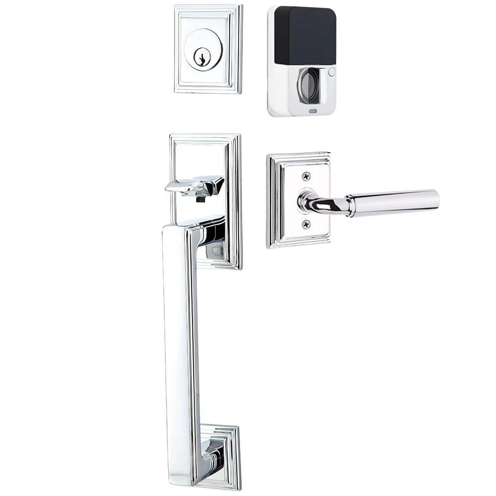 Emtek Hamden Tubular Entryset Sectional with Manning Lever